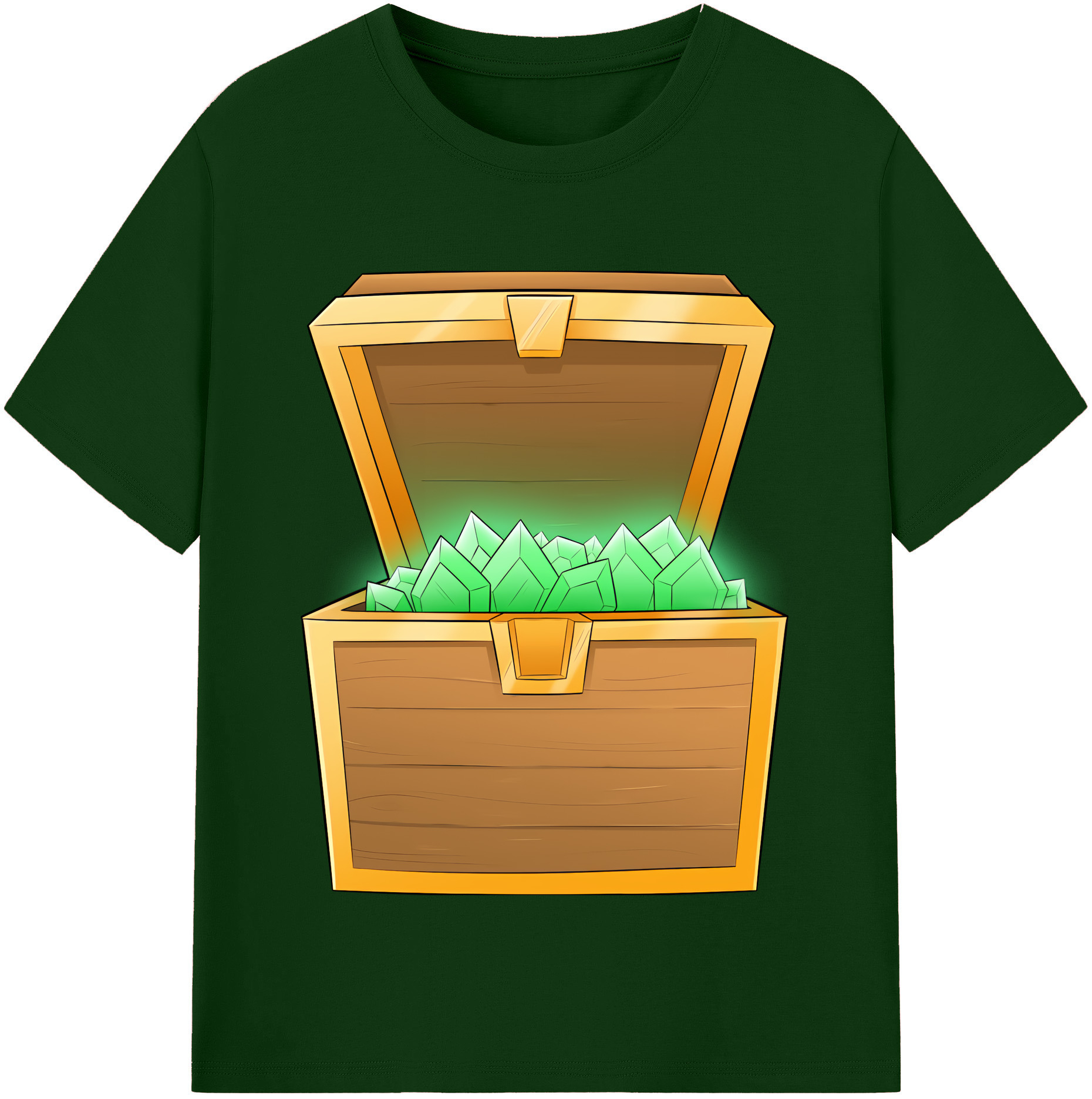 （画像用） マインクラフト ブロックの世界 Minecraft MC Block world 綿100％半袖Tシャツ（フロントプリント）